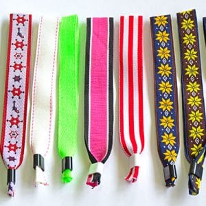 Fabric Pre-Woven Wristbands